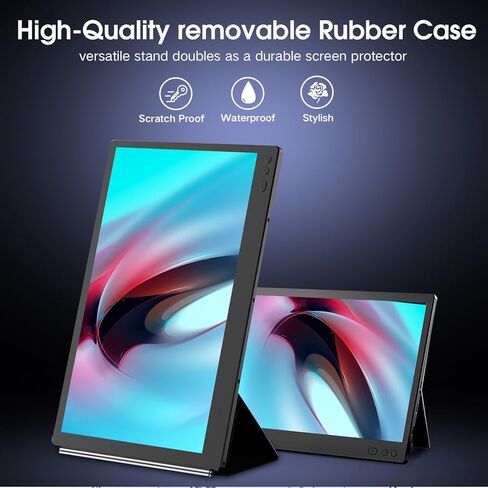 موسع شاشة الكمبيوتر المحمول مقاس 12 بوصة، 60 هرتز 768 بيكسل، موسع شاشة كمبيوتر محمول صغير HDMI/Type-C مزدوج الشاشة لأنظمة Windows وChrome وMac وSwitch وXbos وPS4 5(P1S) in Kuwait