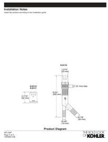 هيكل KOHLER 9110-SN Air Gap مع غطاء، نيكل مصقول نابض بالحياة in Saudi Arabia