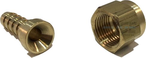 3/8 "معرف خرطوم إلى 1/2" 45 درجة SAE / 37 درجة JIC مقعد مزدوج أنثى موصل دوار نحاسي مضيئة الوقود / الهواء / الماء / الزيت / الغاز / WOG (الكمية 01) in Kuwait