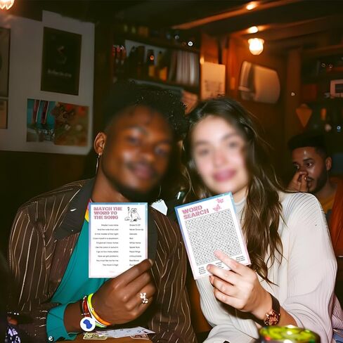 47 Pcs Singers Party Favor Games, Set of 6 Games for 15 Guests Double Sided Design TS Birthday Party Decorations for Fans in Kuwait