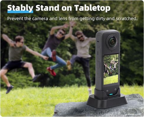 قاعدة حامل غير قابلة للانزلاق لملحقات Insta360 X4، محول دعامة حامل بلاستيكي متين لحامل كاميرا الحركة X4 مع برغي 1/4 بوصة ووسادة مطاطية في الأسفل in Kuwait