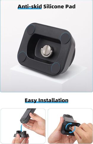 قاعدة حامل غير قابلة للانزلاق لملحقات Insta360 X4، محول دعامة حامل بلاستيكي متين لحامل كاميرا الحركة X4 مع برغي 1/4 بوصة ووسادة مطاطية في الأسفل in Kuwait