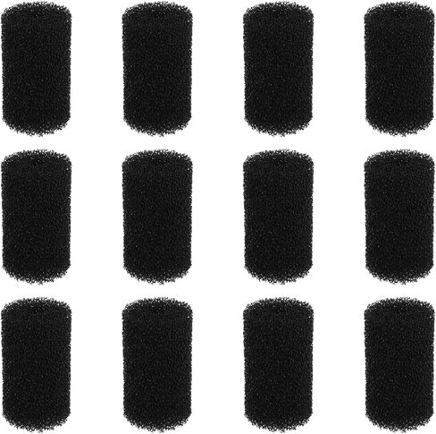 Bluecell 12pcs 6 x 3.5cm Black Color Pre-Filter Foam Sponge Roll for Aquarium Fish Tank in Kuwait