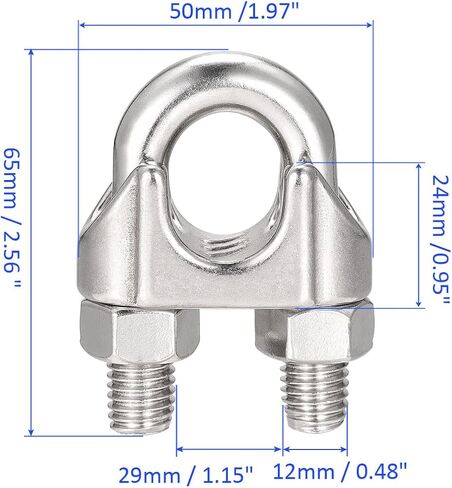Wire Rope Clamp - 5/8" Wire Cable Clip Fastener, Apply to Outdoor/Garden(M16) in Saudi Arabia