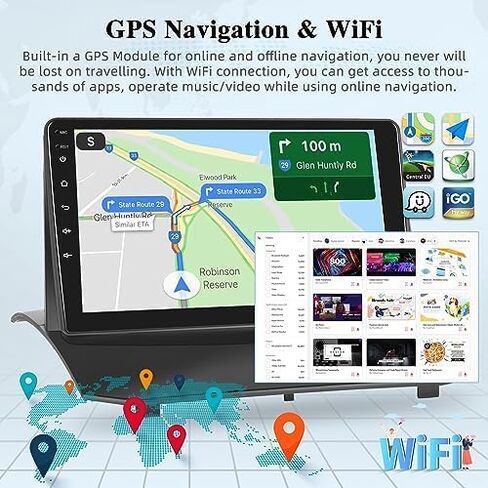 ستيريو سيارة لسيارة Ford Fiesta 2009-2017 مع Carplay اللاسلكي وAndroid Auto، 2+64G 9 بوصة تعمل باللمس راديو السيارة Android، واجهة مستخدم متعددة/GPS/WiFi + كاميرا احتياطية AHD in Saudi Arabia