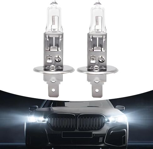 2 PCS Car Halogen Fog Light Bulbs, 12V 55W Waterproof Vehicle Low Beam Light Replacements, Universal Durable Automotive Lighting Bulbs Accessories for Truck SUV Car (White Light #H1) in Saudi Arabia