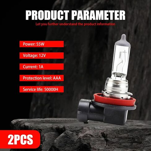 2 PCS Car Halogen Fog Light Bulbs, 12V 55W Waterproof Vehicle Low Beam Light Replacements, Universal Durable Automotive Lighting Bulbs Accessories for Truck SUV Car (White Light #H1) in Saudi Arabia
