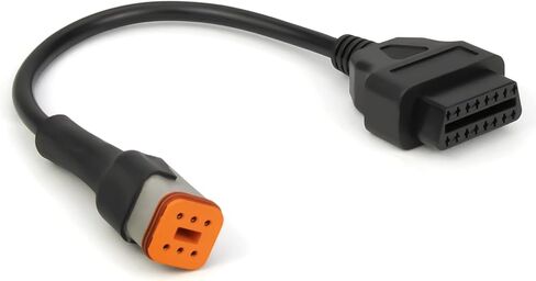 Voilamart لدراجة نارية Har-Ley دراجة نارية Davidson 6Pin Obd2 محول كابل ماسح ضوئي تشخيصي محول موصل Obd Harley 6Pin إلى 16 Pin لدراجات Har-Ley in Kuwait