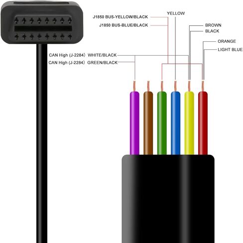 Voilamart لدراجة نارية Har-Ley دراجة نارية Davidson 6Pin Obd2 محول كابل ماسح ضوئي تشخيصي محول موصل Obd Harley 6Pin إلى 16 Pin لدراجات Har-Ley in Kuwait