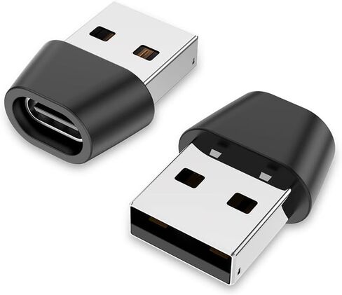 USB C Female to USB Male Adapter Pack of 2, USB 2.0 USB-C to USB-A OTG Adapter Compatible with USB C to USB C Charging Cable in Saudi Arabia