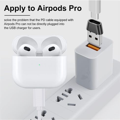 USB C Female to USB Male Adapter Pack of 2, USB 2.0 USB-C to USB-A OTG Adapter Compatible with USB C to USB C Charging Cable in Saudi Arabia