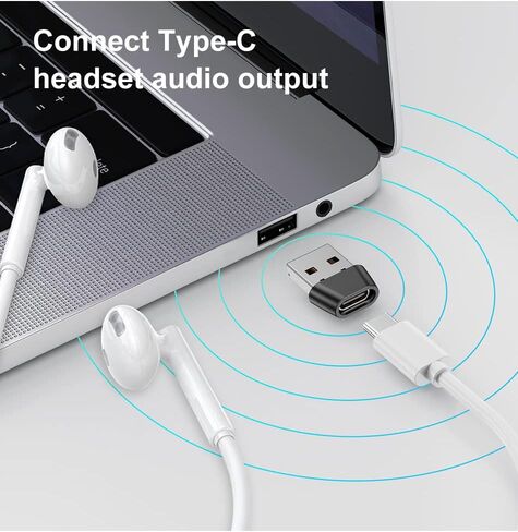 USB C Female to USB Male Adapter Pack of 2, USB 2.0 USB-C to USB-A OTG Adapter Compatible with USB C to USB C Charging Cable in Saudi Arabia