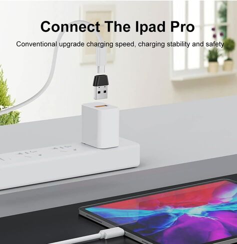 USB C Female to USB Male Adapter Pack of 2, USB 2.0 USB-C to USB-A OTG Adapter Compatible with USB C to USB C Charging Cable in Saudi Arabia