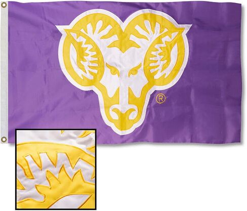 College Flags & Banners Co. West Chester Golden Rams Embroidered and Stitched Nylon Flag in Saudi Arabia