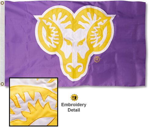 College Flags & Banners Co. West Chester Golden Rams Embroidered and Stitched Nylon Flag in Saudi Arabia