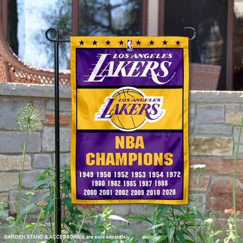 LA Lakers 17 Time Champions Double Sided Garden Flag in Saudi Arabia