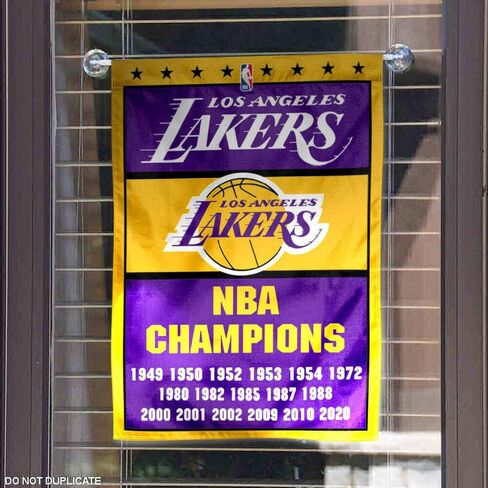 LA Lakers 17 Time Champions Double Sided Garden Flag in Saudi Arabia