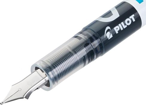Pilot V PEN - Erasable Disposable Fountain Pen - 0.6mm Nib Tip - Medium Line - Wallet Pack of 5 - Blue Ink in Saudi Arabia