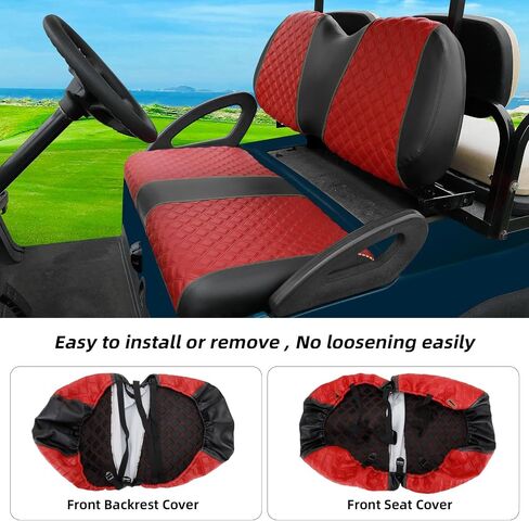 Roykaw Golf Cart Seat Covers Kit Fit for Club Car Precedent OEM Ordinary Seat Cushion, Marine Grade Vinyl Material/More Soft and Comfortable, Breathable & Easy to Clean, in Saudi Arabia