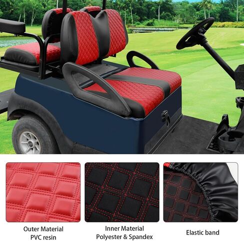 Roykaw Golf Cart Seat Covers Kit Fit for Club Car Precedent OEM Ordinary Seat Cushion, Marine Grade Vinyl Material/More Soft and Comfortable, Breathable & Easy to Clean, in Saudi Arabia