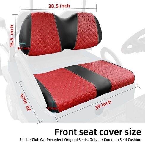 Roykaw Golf Cart Seat Covers Kit Fit for Club Car Precedent OEM Ordinary Seat Cushion, Marine Grade Vinyl Material/More Soft and Comfortable, Breathable & Easy to Clean, in Saudi Arabia
