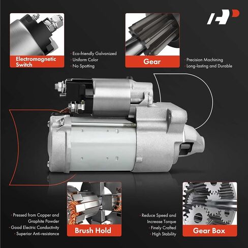 محرك A-Premium Starter متوافق مع BMW X1 16-19 2.0L، X2 19-22 2.0L وMini Cooper 14-20 1.5L 2.0L، Cooper Clubman 1.5L 2.0L، Cooper Countryman 17-20 1.5L 2.0L، 12V 1.5 كيلو واط 15 طن سو 1.5 لتر 2.0 لتر in Saudi Arabia