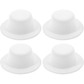 NUOBESTY Mini Felt Top Hats DIY Black Felt Top Hats Miniature Formal Hats for DIY Crafts Snowman Ornaments,4pcs(Black)