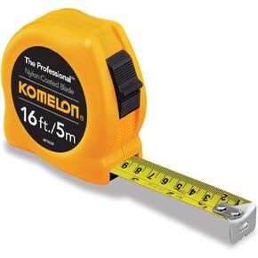 Komelon 4916IM The Professional 16-Foot Inch/Metric Scale Power Tape, Yellow