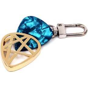 Star Shaped Guitar Pick Holder Keychain/guitar picks keeper storage keyring music lovers musicians gifts