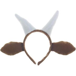 Goat Ears and Horns Headband Sheep Goat Costume Cosplay Party Favors Gifts 23 x 28 x 2 cm