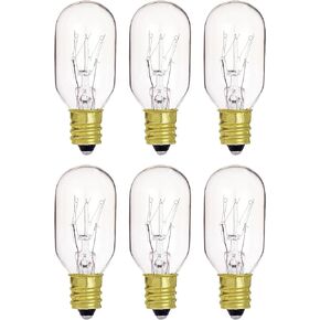 KOR (عبوة من 6) 15T7/C - مصباح الملح المتوهج الشفاف 15 وات ومصباح الأجهزة - لمبة الإضاءة T7 - ​​مع قاعدة الشمعدانات E12 - 15T7 in Kuwait