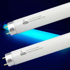 BL T8 F10W 2 Pack Replacement Bulbs for Aspectek, LiBa 20W Indoor Device, F10T8 BL368nm 10 Watt Tube G13, 13'' Linear Black Light Fluorescent Tube.