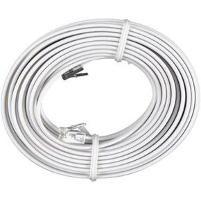 100 Feet White Telephone Extension Cord Cable Line Wire