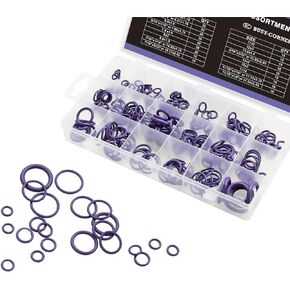Fogfar 270 PCS Automotive Air Conditioning Compressor Seal Ring Classification Kit, O-Type High Temperature Resistant Rubber Ring, Universal Vehicle Repair Tool Set, for Most Car Models (Green)