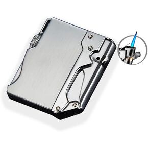 Torch Lighter, Cool, Unique Design, Inflatable and Adjustable, Butane Lighter, Men's Gift (Butane Not Included) (Black)