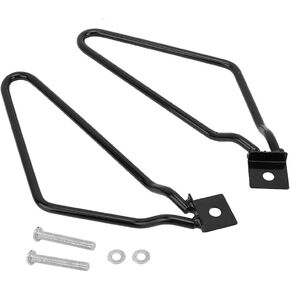 Akozon Motorcycle Saddle Bag Bracket, Motorcycle Universal Modification Saddle Bag Side Support Luggage Rack Black Travel Bag Bracket