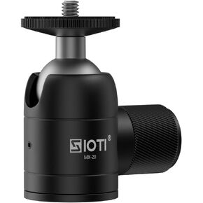 SIOTI Tripod Mini Ball Head, Stainless Steel Material, Panoramic 360° Vertical Pan 90°, Compatible with Digital Camera/Compact DSLR/Cell Phone/Monopod/Light Stand/Action Camera etc.