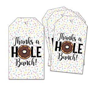 25 Doughnut Thank You Tags - Sprinkle Donut Party - Thanks a Hole Bunch
