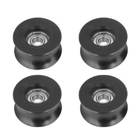 Pulley Rail Ball Wheel, 4Pcs 0840UU 8x40x20.7mmU-Groove Pulley Roller Guide Wheel for Doors and Windows Control Mechanical Devices