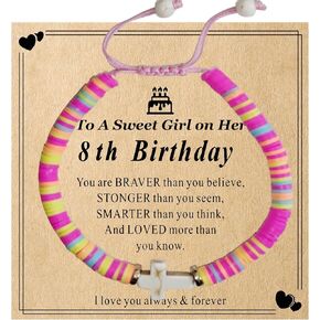 Happy Birthday Gifts for 8-18 Year Old Girls, Cross Charm Bracelets Gifts for Girls Daughter Granddaughter Niece Sister Friend