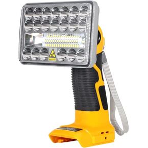 Hipoke 18W Dewalt Light Powered by Dewalt 20V Max Lithium-ion Batteries, 2000LM Flashlight Spotlight with USB Port, LED Work Light 110 Degree Pivoting Head Zinc Alloy…