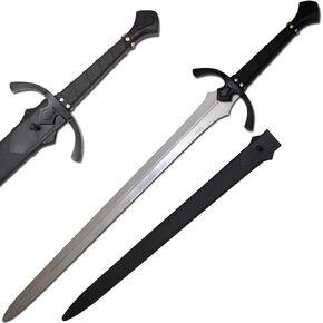 Medieval Warrior Black Sword 42 inch Overall Handmade Hand Forged 1065 High Carbon Steel Full Tang