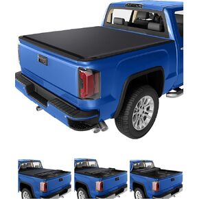 Soft Quad Fold 5.8 Feet Truck Bed Tonneau Cover Compatible with 2014-2018 Chevrolet Silverado 1500 GMC Sierra 1500