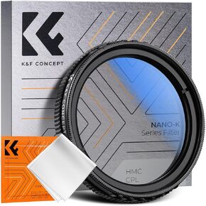 K&F Concept 40mm Ultra-Slim CPL Circular Polarizer Filter for Vantrue E1, E2, E3, E1 Lite, S1 Pro, N4 Pro N5 Dash Cam, Reduce Glare and Reflection, Enhance Contrast