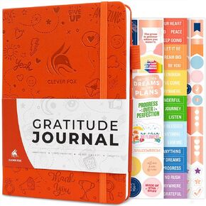 Clever Fox Gratitude Journal – Happiness, Positivity & Affirmation Daily Journal – Inspirational Daily Notebook – 3 Months, A5 (Rose Gold)