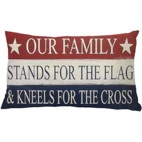 colorlife America The Beautiful Let Freedom Ring Throw Pillow Covers, 12 x 20 Inch Freedom 4th of July Patriotic Independence Memorial Day Cushion Case for Sofa Couch