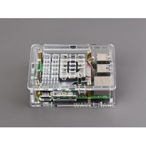 Clear Acrylic Case for Raspberry Pi 5, Pi5 Case Supports Installing Official Active Cooler (Not Included