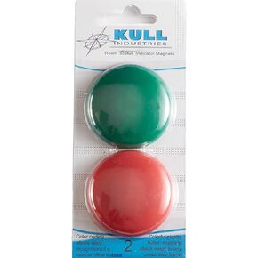 Multicolor Button Magnets - Kull Industries - Room Status Indicator Magnets for Hospitals, Exam Rooms, and Schools (6)