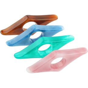 4 PCS Thumb Book Page Holder, Resin Book Thumb Page Holders for Reading, Book Accessories Gift for Book Lovers Readers Teachers Students (4 Colors)