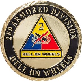 United States Army 2nd Armored Division Hell on Wheels Challenge Coin